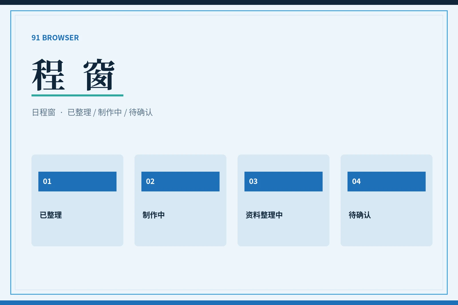 程窗内容整理状态